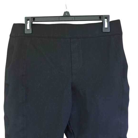 Spanx PerfectFit Slim Straight Ponte Pants Black High Rise Workwear Chic Petite - Picture 5 of 9